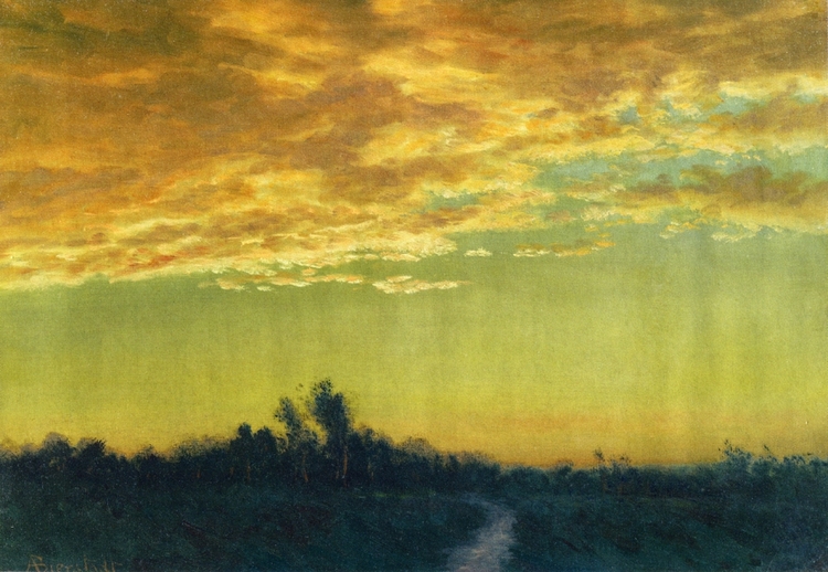 Albert Bierstadt Oil Painting Twilight over the Path